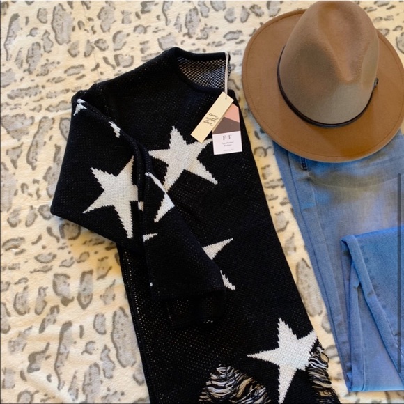 Last! Figleaffashion star print distressed sweater - Picture 6 of 6